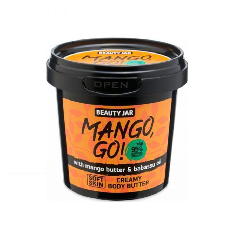 Κρεμώδες βούτυρο σώματος με βούτυρο Μανγκο και έλαιο Babasu.“Mango, Go!”, Beauty Jar