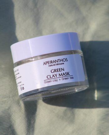 Καθαριστική Μάσκα. Κατάλληλο για μεικτές/λιπαρές επιδερμίδες. Green clay mask | Green clay + Green tea, Apeiranthos
