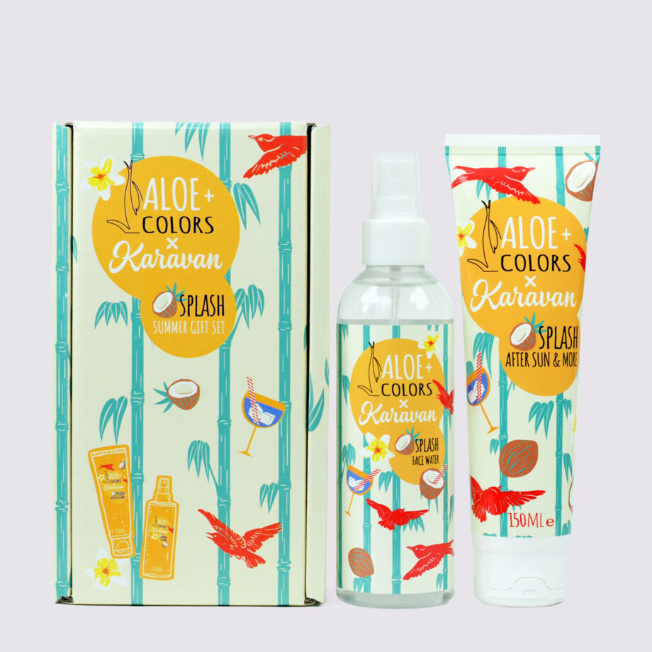 Το Summer box splash περιλαμβάνει After sun 150ml και Face water 200ml με υπέροχο άρωμα καρύδας και monoi. Karavan Splash Summer Box, Aloe+Colors