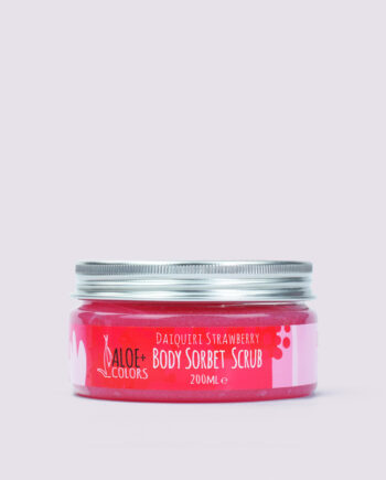 Daiquiri Strawberry Sorbet Scrub για το σώμα Aloe+Colors με βιολογική αλόη. Daiquiri Strawberry Sorbet Body Scrub, Aloe+Colors