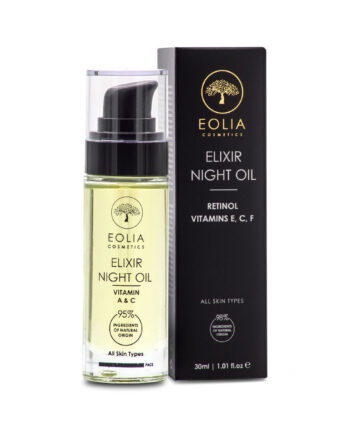 Θρεπτικό λάδι προσώπου ιδανικό για την νυχτερινή περιποίηση της επιδερμίδας Elixir Night Oil Eolia Cosmetics