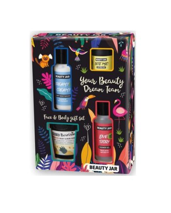 Σετ δώρου με 4 προϊόντα προσώπου και σώματος. Your Beauty Dream Team Face and Body GIft Box Beauty Jar